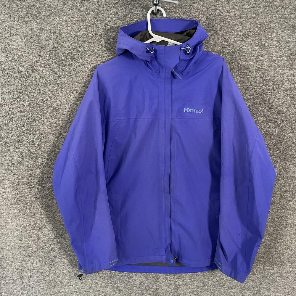 Marmot Jacket Women XL Purple GORE-TEX Hooded Waterproof Ski Shell Hiking D1154